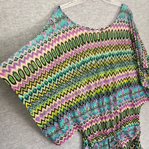 Luli Fama Playa Esmeralda South Beach Dress Small Swim Cover Up Ruched Sheer - Picture 5 of 11